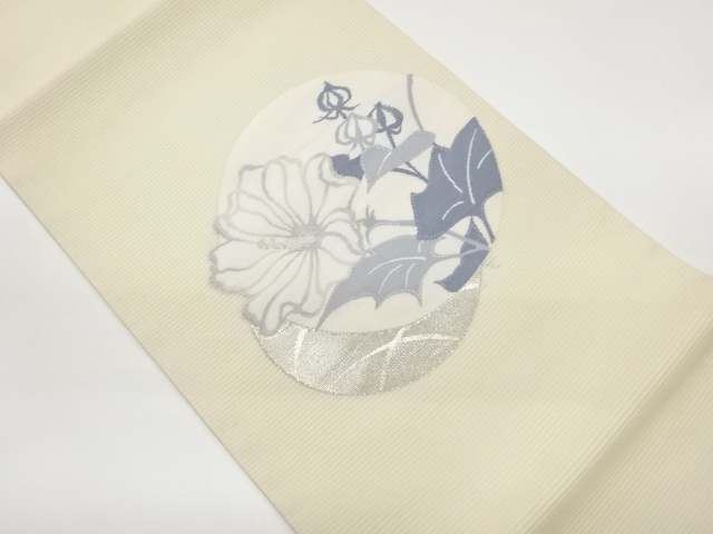 JAPANESE HIRAKI NAGOYA OBI FOR SUMMER / WOVEN FLOWER